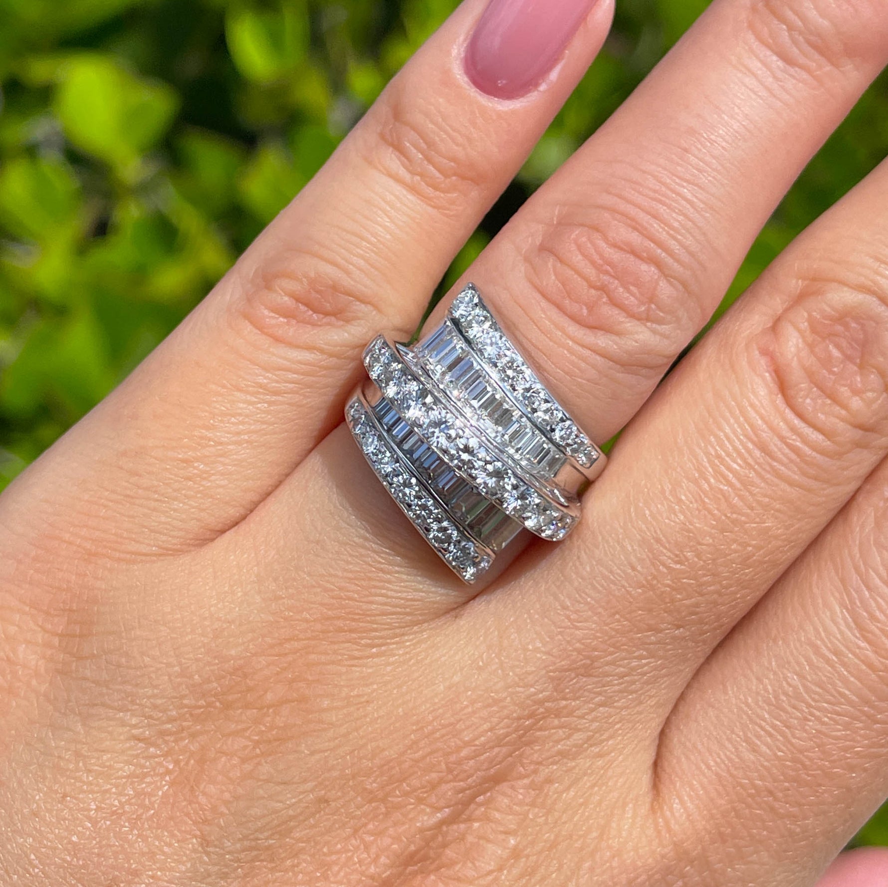 Jay Feder 18K White Gold Deco Wrap Diamond Ring - Jay Feder Jewelers