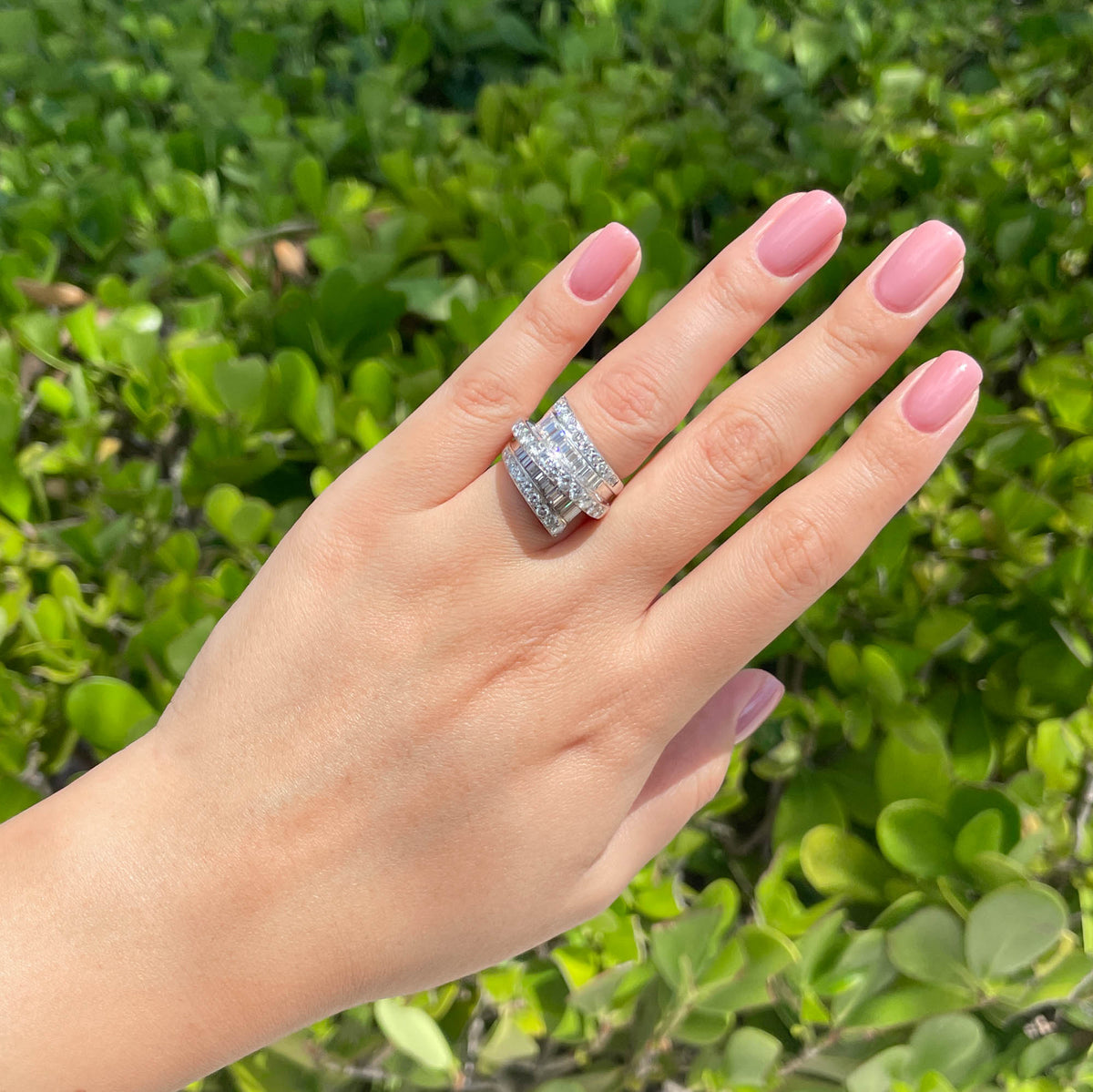 Jay Feder 18K White Gold Deco Wrap Diamond Ring - Jay Feder Jewelers