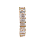 JAY FEDER 18K YELLOW GOLD EMERALD CUT DIAMOND ETERNITY WEDDING BAND