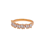 Jay Feder 18k Rose Gold Baguette Diamond Band Ring