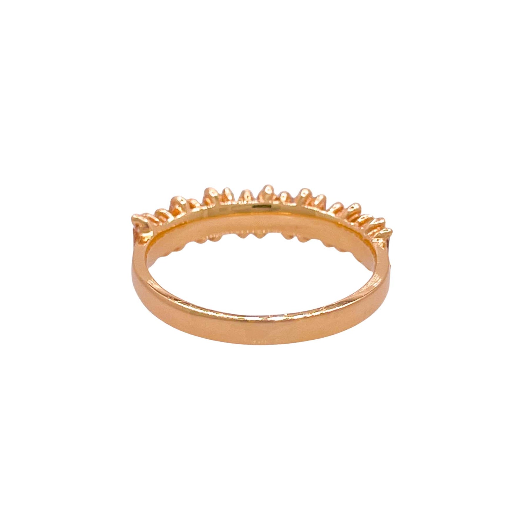 Jay Feder 18k Rose Gold Baguette Diamond Band Ring