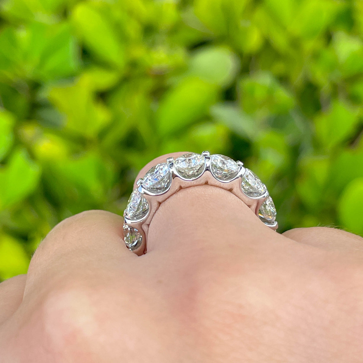 JAY FEDER PLATINUM ROUND DIAMOND ETERNITY BAND RING