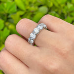 JAY FEDER PLATINUM ROUND DIAMOND ETERNITY BAND RING