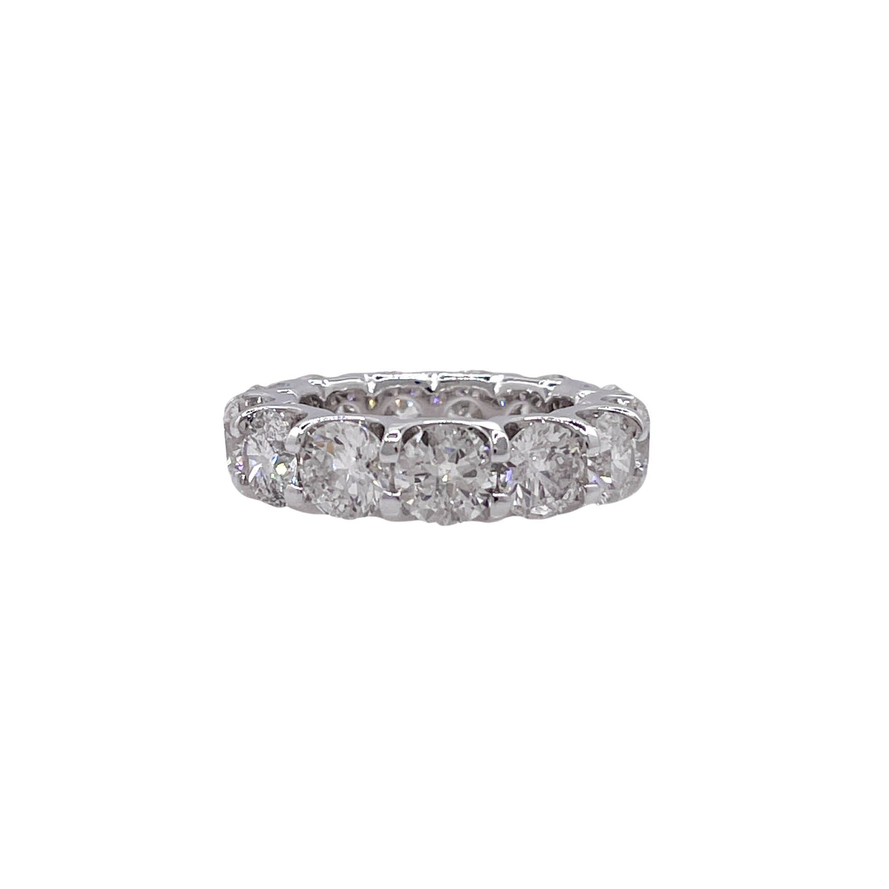 JAY FEDER PLATINUM ROUND DIAMOND ETERNITY BAND RING