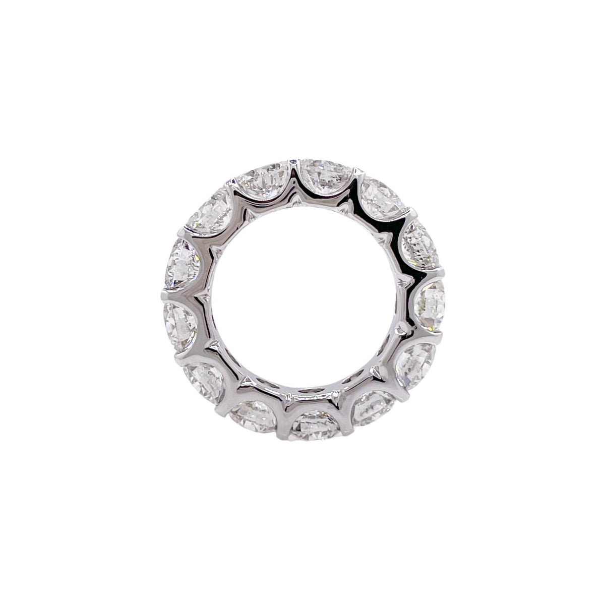 JAY FEDER PLATINUM ROUND DIAMOND ETERNITY BAND RING