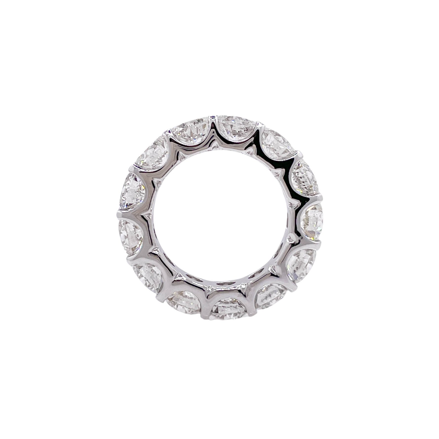 JAY FEDER PLATINUM ROUND DIAMOND ETERNITY BAND RING