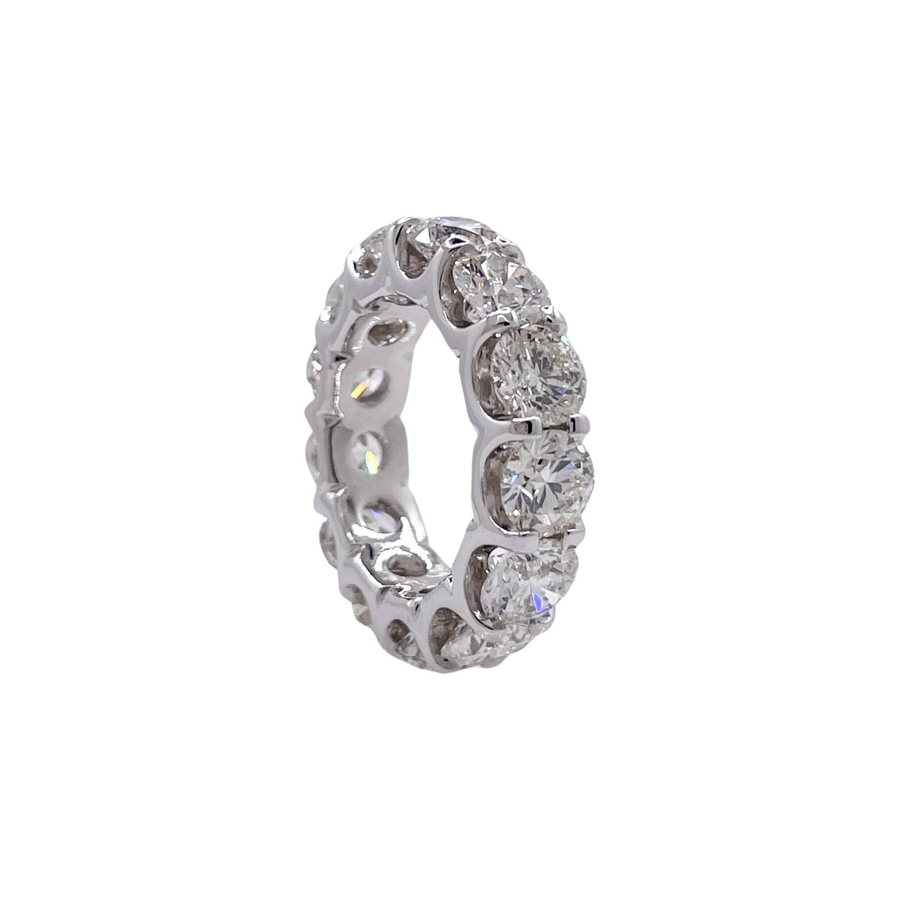 JAY FEDER PLATINUM ROUND DIAMOND ETERNITY BAND RING