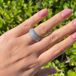 JAY FEDER PLATINUM DIAMOND PAVE BAND RING