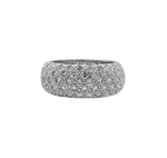 JAY FEDER PLATINUM DIAMOND PAVE BAND RING