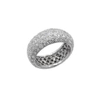 JAY FEDER PLATINUM DIAMOND PAVE BAND RING