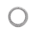 JAY FEDER PLATINUM DIAMOND PAVE BAND RING