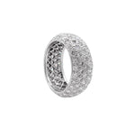 JAY FEDER PLATINUM DIAMOND PAVE BAND RING