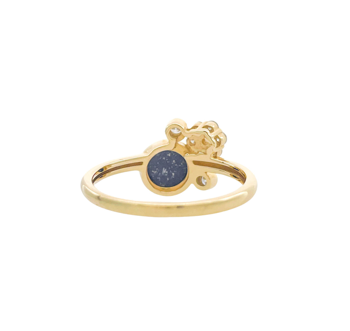 JAY FEDER 14K YELLOW GOLD LAPIS LAZULI DIAMOND RING