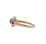 JAY FEDER 14K YELLOW GOLD LAPIS LAZULI DIAMOND RING