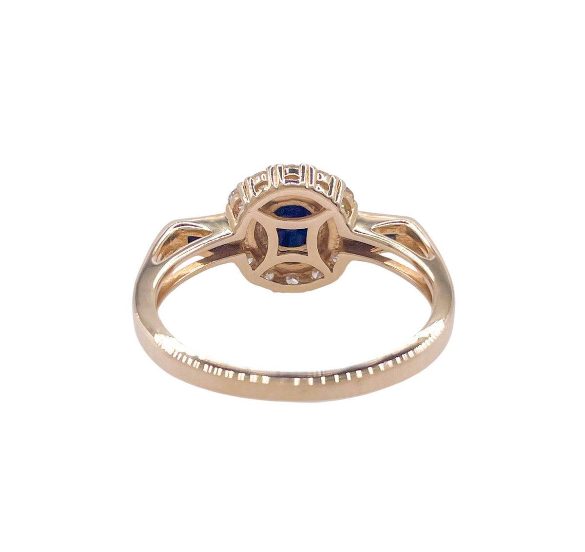 JAY FEDER 14K YELLOW GOLD LAPIS LAZULI DIAMOND RING