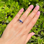 JAY FEDER 14K YELLOW GOLD LAPIS LAZULI DIAMOND RING