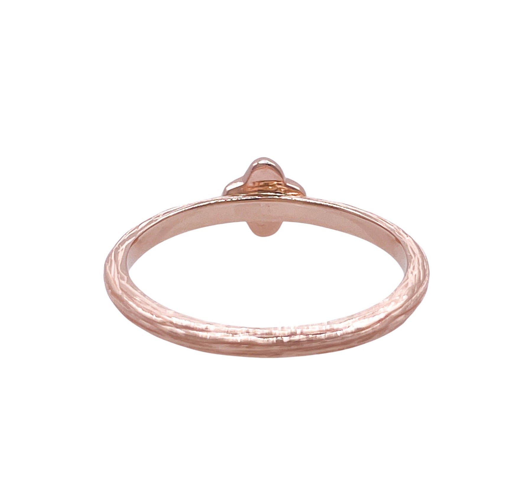JAY FEDER 14K ROSE GOLD DIAMOND TEXTURED RING