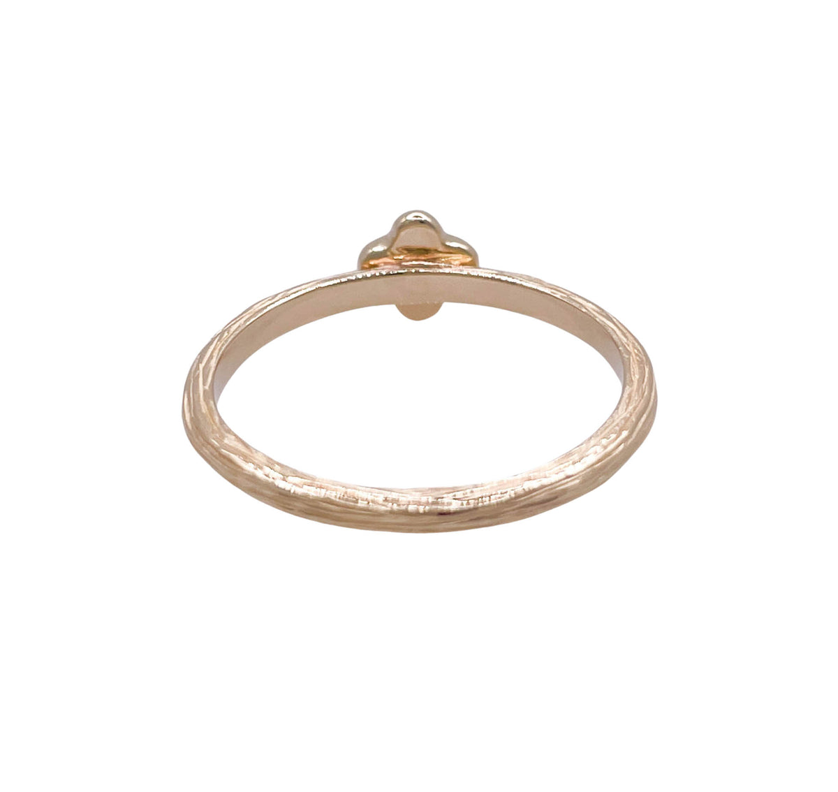 JAY FEDER 14K YELLOW GOLD DIAMOND TEXTURED RING