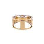 Jay Feder 18k Two Tone Gold Diamond Band Ring