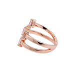 Jay Feder 18k Rose Gold Diamond Crossover Wrap Ring