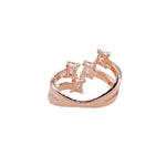 Jay Feder 18k Rose Gold Diamond Crossover Wrap Ring