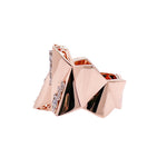 Jay Feder 18k Rose Gold Diamond Wide Cocktail Ring