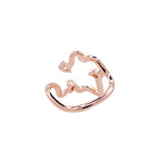 Jay Feder 18k Rose Gold Diamond Freeform Cocktail Ring