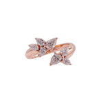 Jay Feder 18k Rose Gold Diamond Crossover Wrap Ring