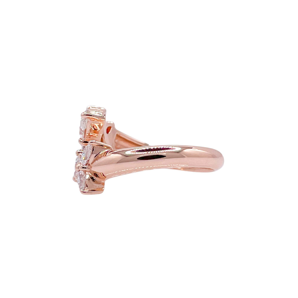 Jay Feder 18k Rose Gold Diamond Crossover Wrap Ring