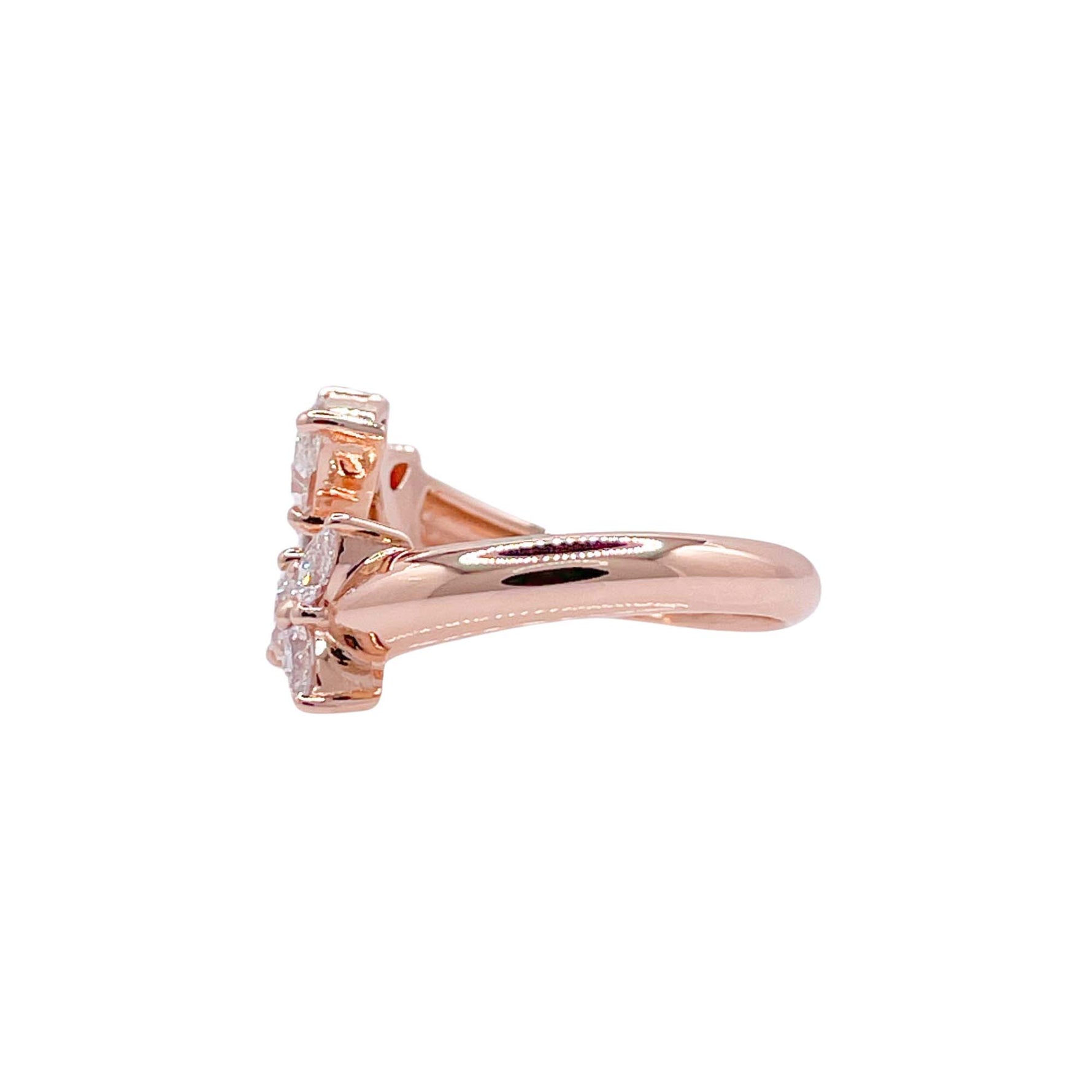 Jay Feder 18k Rose Gold Diamond Crossover Wrap Ring