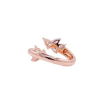 Jay Feder 18k Rose Gold Diamond Crossover Wrap Ring