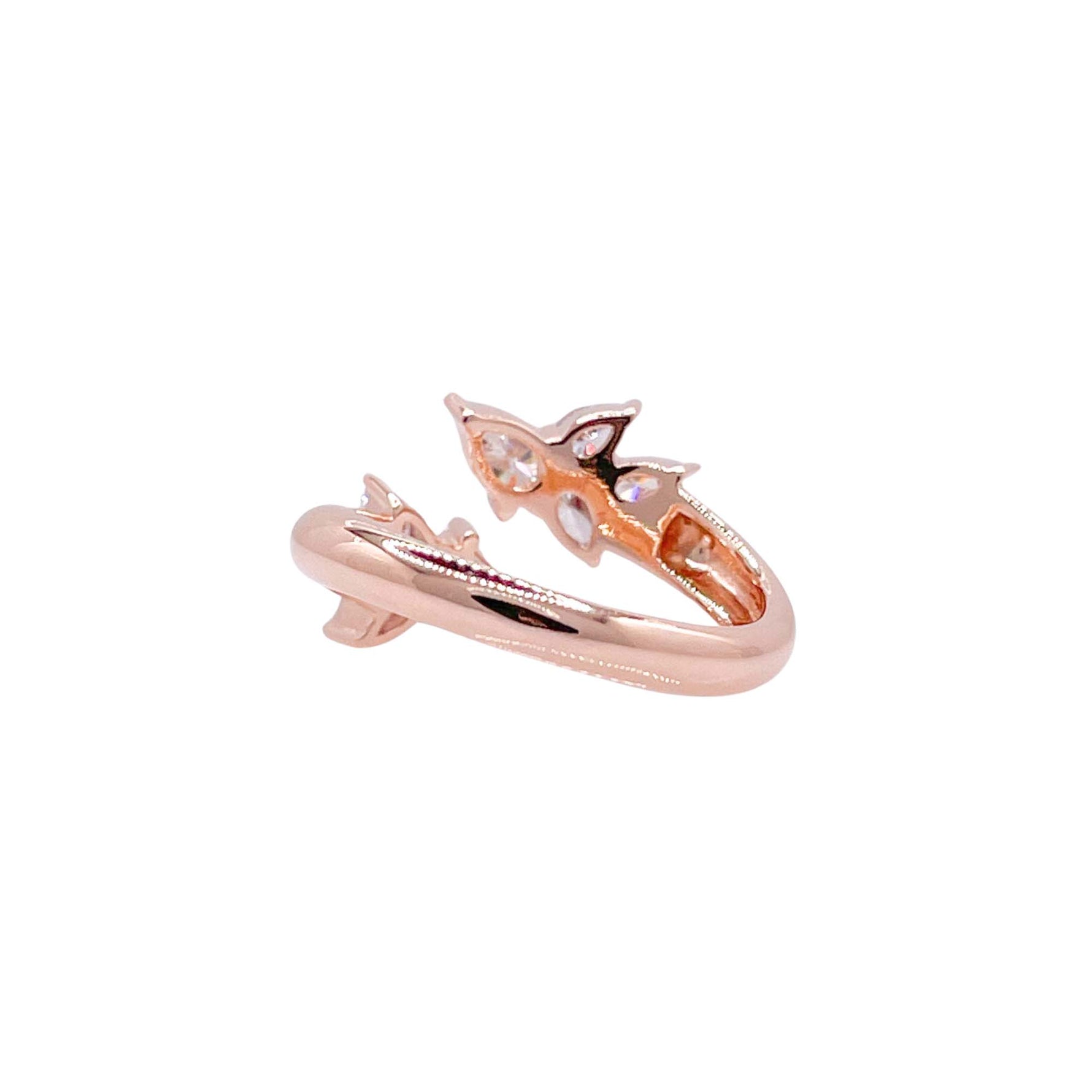 Jay Feder 18k Rose Gold Diamond Crossover Wrap Ring