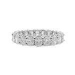 Jay Feder Platinum Oval Diamond Eternity Wedding Band