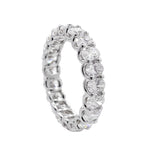 Jay Feder Platinum Oval Diamond Eternity Wedding Band