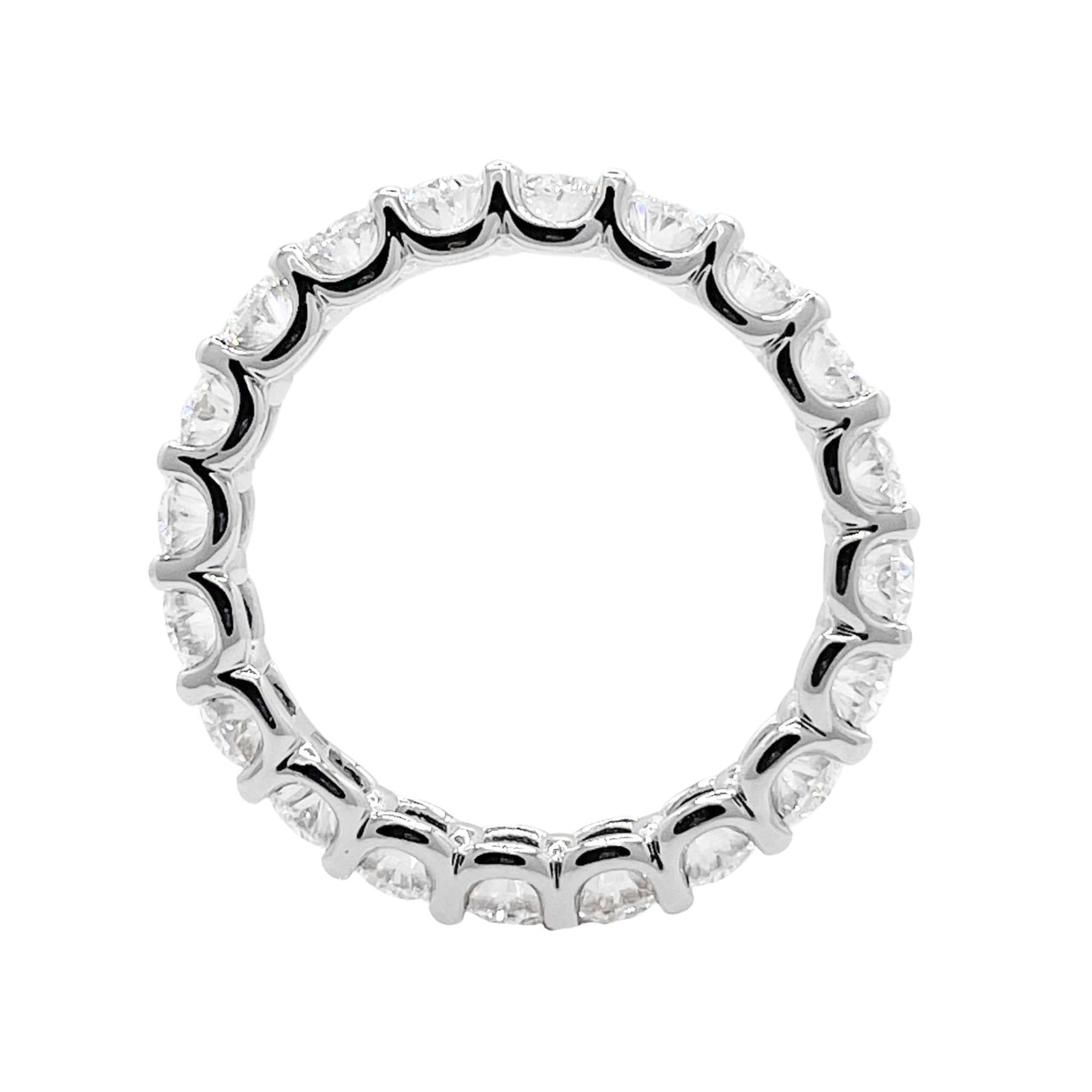 Jay Feder Platinum Oval Diamond Eternity Wedding Band