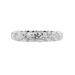 Jay Feder 14k White Gold Round Diamond Eternity Wedding Band