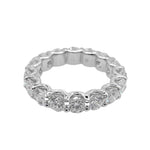 Jay Feder 14k White Gold Round Diamond Eternity Wedding Band
