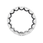 Jay Feder 14k White Gold Round Diamond Eternity Wedding Band