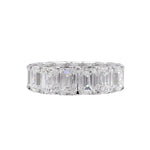 Jay Feder Platinum Emerald Diamond Eternity Band Ring