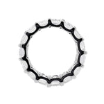 Jay Feder Platinum Emerald Diamond Eternity Band Ring