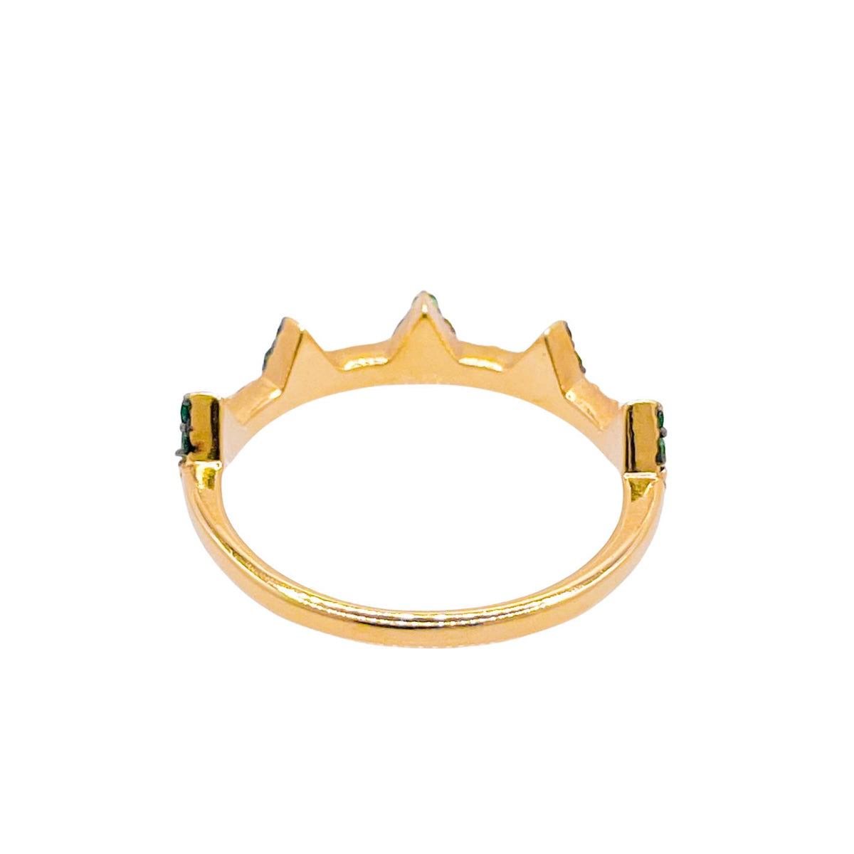 Khai Khai 18k Yellow Gold Tsavorite Diamond Jaws Band Ring