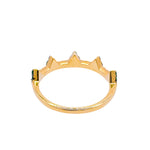 Khai Khai 18k Yellow Gold Tsavorite Diamond Jaws Band Ring