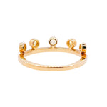 Khai Khai 18k Yellow Gold Yellow Sapphire Diamond Crown Ring