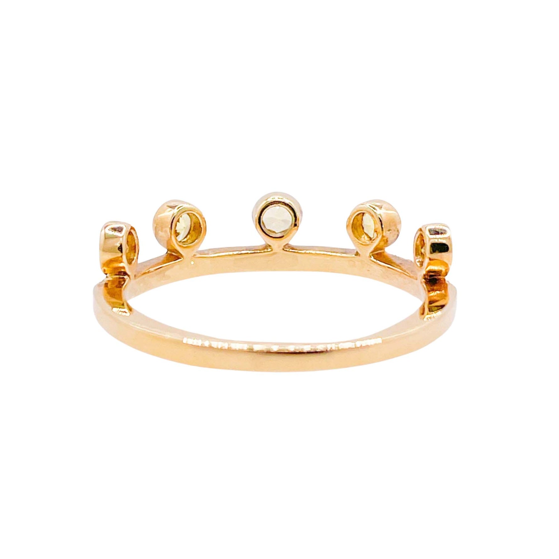 Khai Khai 18k Yellow Gold Yellow Sapphire Diamond Crown Ring