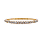 Jay Feder 18k Yellow Gold Diamond Stretchy Tennis Bangle Bracelet