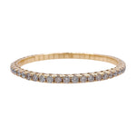 Jay Feder 18k Yellow Gold Diamond Stretchy Tennis Bangle Bracelet