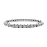 Jay Feder 18k White Gold Diamond Stretchy Tennis Bangle Bracelet