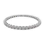 Jay Feder 18k White Gold Diamond Stretchy Tennis Bangle Bracelet