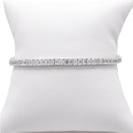 Jay Feder 14k White Gold Emerald cut Diamond Tennis Bracelet
