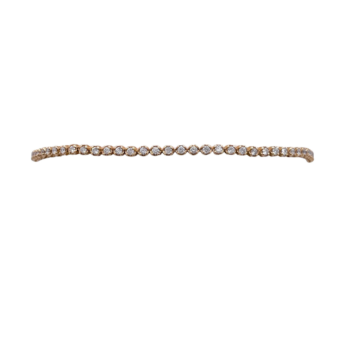 Jay Feder 18k Yellow Gold Diamond Tennis Bracelet